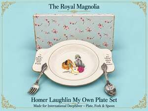 Homer Laughlin My Own Plate Set with Fork and Spoon